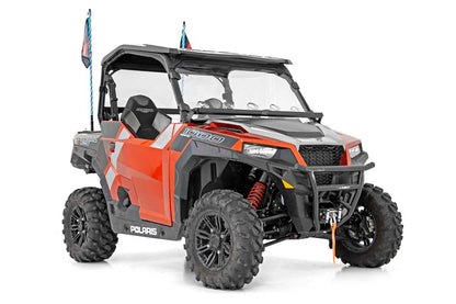 Soporte para látigo | Cama | Par de látigos LED multicolores de 4 pies | Polaris General/Ranger 1000/Ranger XP 900/1000