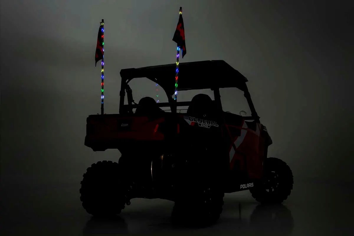 Rough Country Multi-Color LED | Whip | 4' Long | Pair by Rough Country