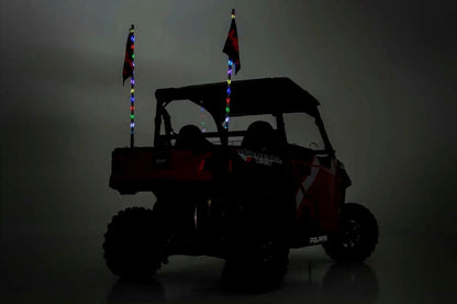 Rough Country Multi-Color LED | Whip | 4' Long | Pair by Rough Country