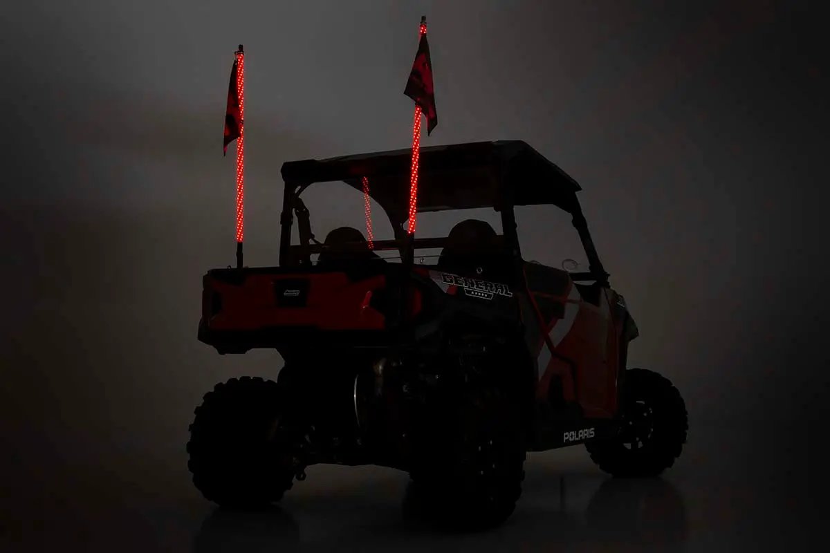 Rough Country Multi-Color LED | Whip | 4' Long | Pair by Rough Country