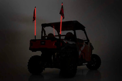 Rough Country Multi-Color LED | Whip | 4' Long | Pair by Rough Country