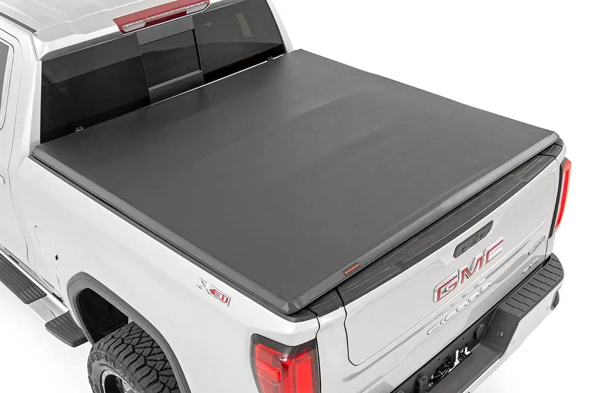 Rough Country Soft Tri-Fold Bed Cover | 5'10" Bed | Chevy/GMC Sierra 1500 (19-26)/Silverado 1500 (19-26) by Rough Country