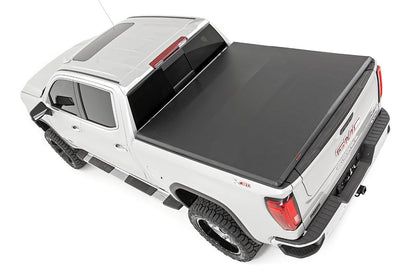 Rough Country Soft Tri-Fold Bed Cover | 6'7" Bed | Chevy/GMC Sierra 1500 (19-26)/Silverado 1500 (19-26)