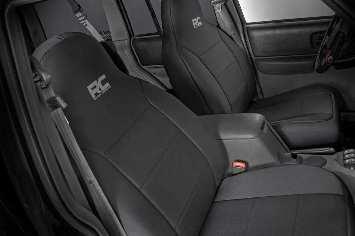 Rough Country Seat Covers | Non Detach Headrest FR and Rear | Jeep Cherokee XJ (84-96) by Rough Country