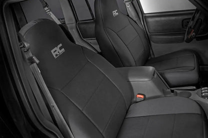Rough Country Seat Covers | Detachable Headrest FR & RR | Jeep Cherokee XJ 2WD/4WD (97-01) by Rough Country