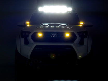 Rough Country 3x1.75 Inch Black Series | Yellow | LED Slim Aux | SAE Fog | Pair