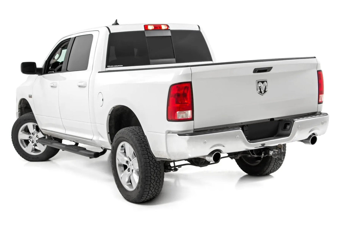 Rough Country Oval Nerf Step | Crew Cab | Black | Ram 1500/2500/3500 2WD/4WD (2010-2025 & Classic) by Rough Country