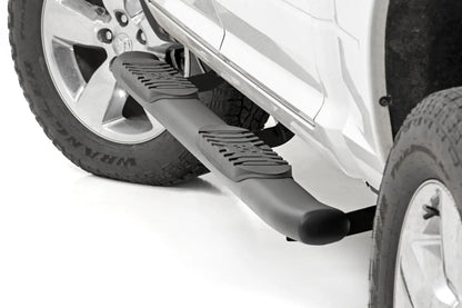 Rough Country Oval Nerf Step | Crew Cab | Black | Ram 1500/2500/3500 2WD/4WD (2010-2025 & Classic) by Rough Country