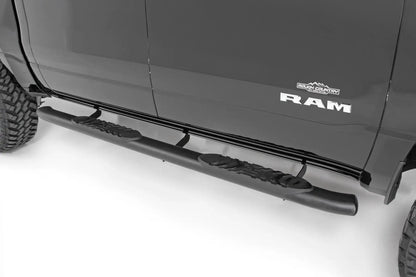 Rough Country Oval Nerf Step | Crew Cab | Black | Ram 1500 (19-26)/1500 TRX (21-24) by Rough Country