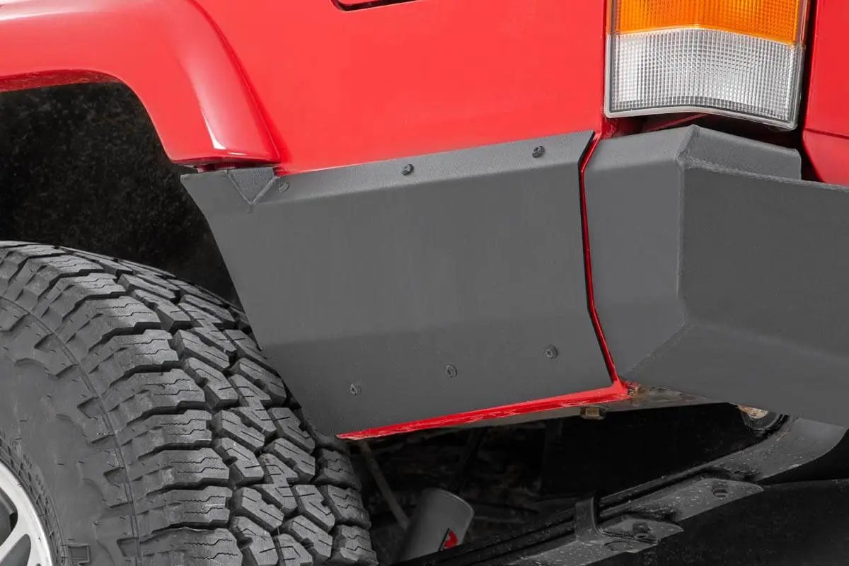 Rough Country Quarter Panel Armor | Rear | Factory Flare | Jeep Cherokee XJ 2WD/4WD (97-01) by Rough Country