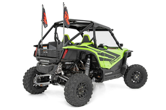 Rough Country Whip Mount | Bed |  4' Multl-Color LED Whip Pair | Honda Talon 1000