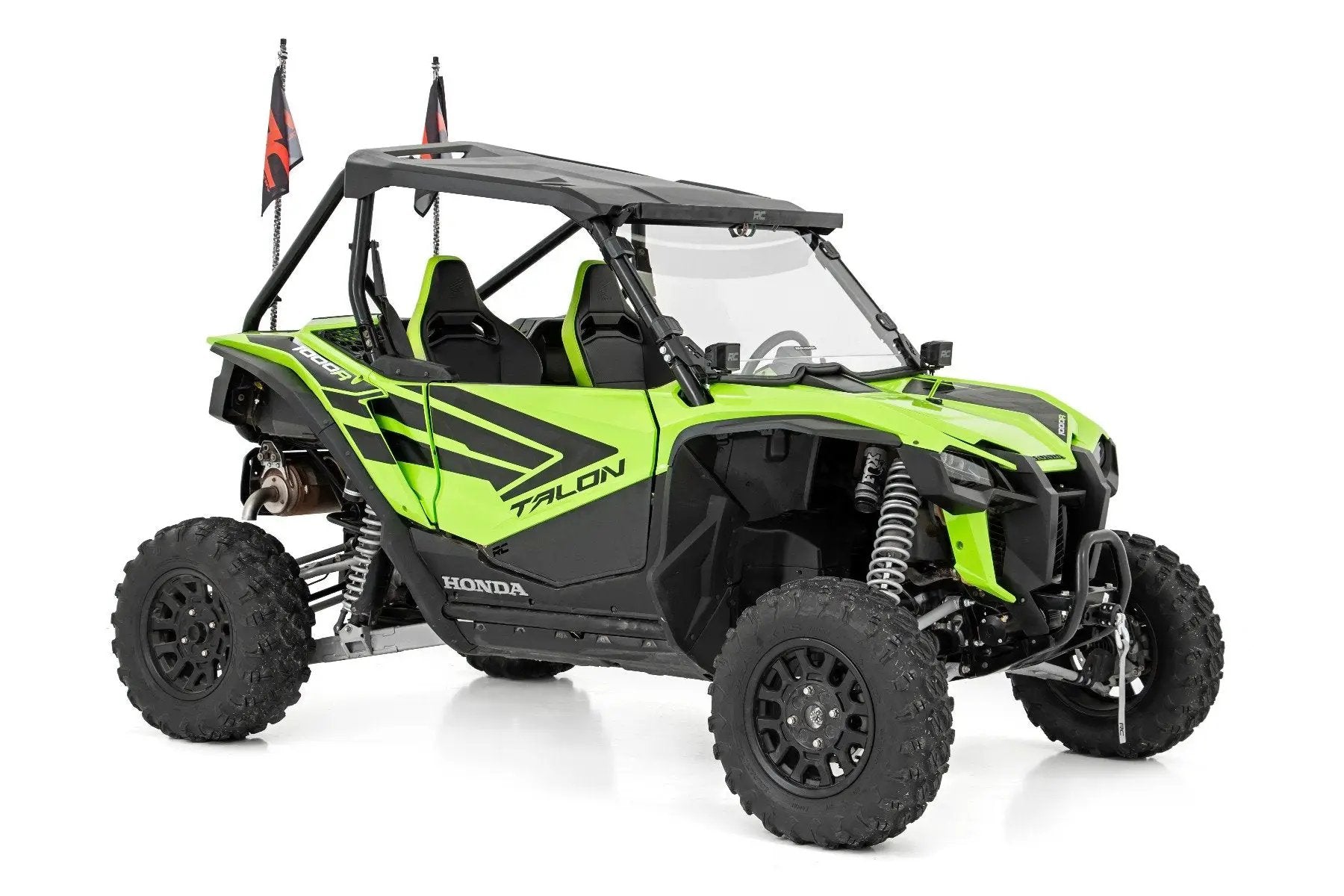 Rough Country Whip Mount | Bed | 4' Multl-Color LED Whip Pair | Honda Talon 1000 by Rough Country