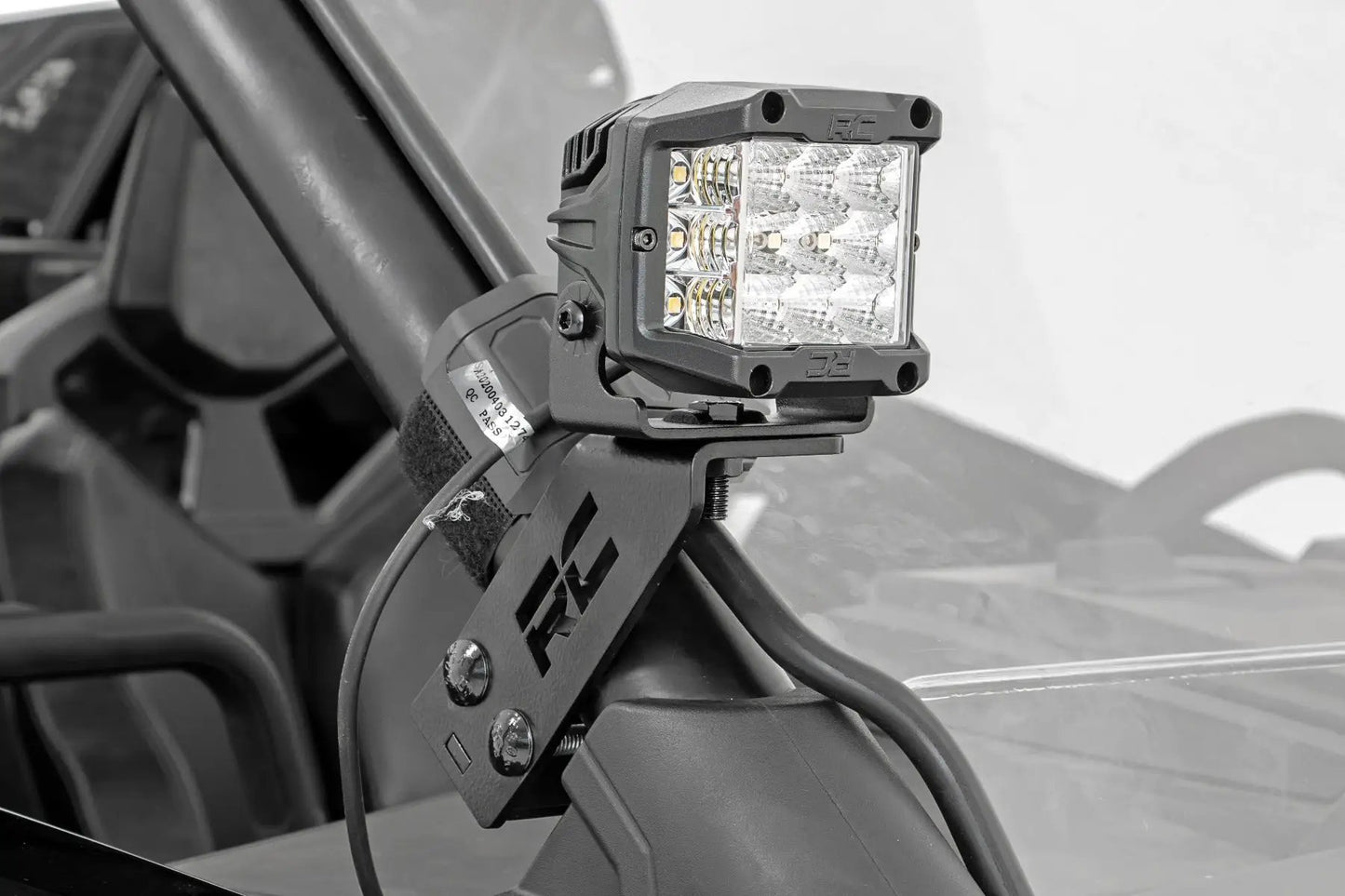 Rough Country LED Light Kit | "A" Pillar Mount | 2" Black Pair | Spot | Polaris RZR PRO XP by Rough Country
