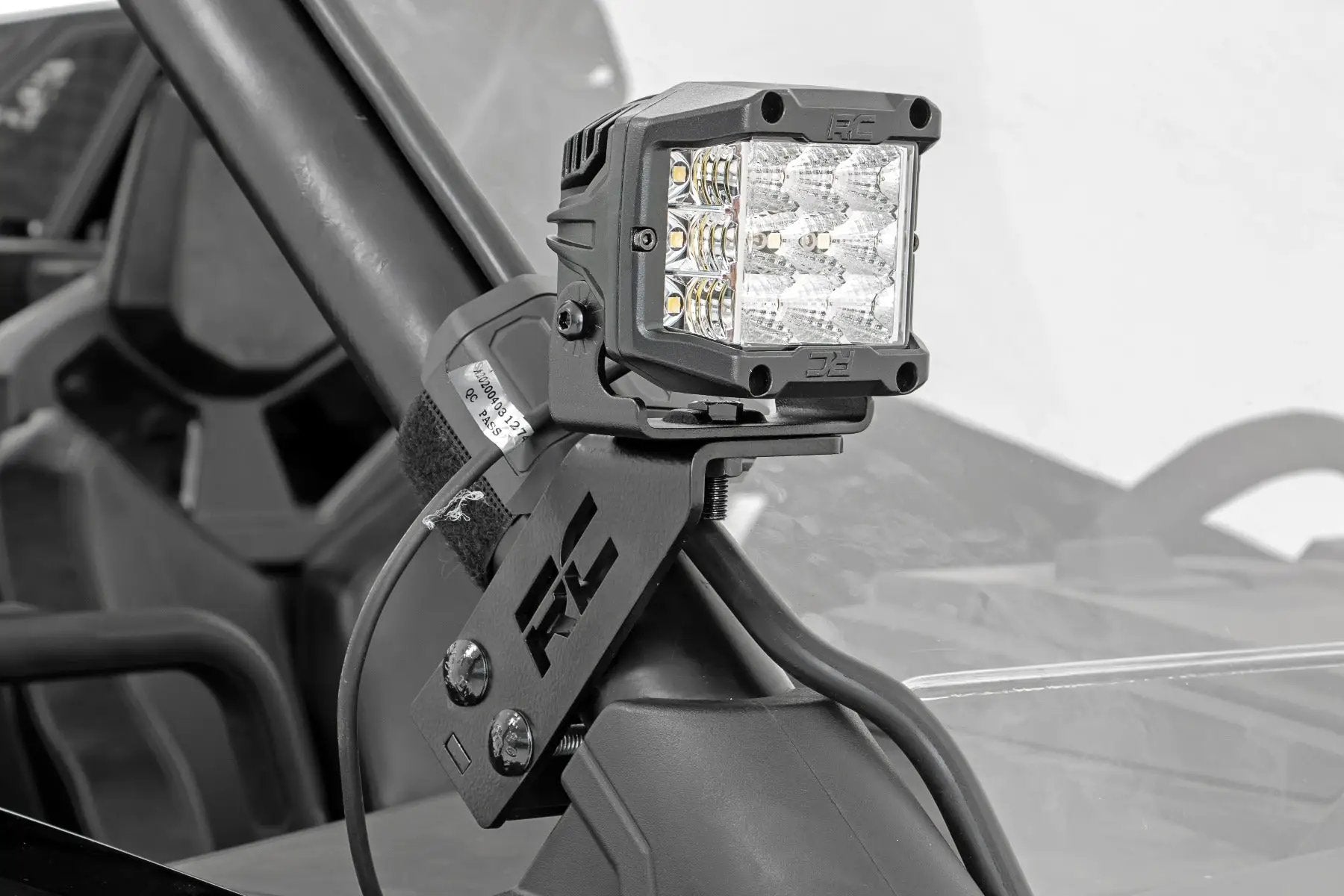 Rough Country LED Light Kit | "A" Pillar Mount | 2" Black Pair | Spot | Polaris RZR PRO XP by Rough Country