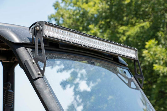 Rough Country LED Light | Windshield | 50" Black Dual Row | Can-Am Defender HD 5/HD 8/HD 9/HD 10