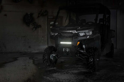 Rough Country LED Light | Bumper Mount | 12" Black Single Row | Can-Am Defender HD 8/HD 9/HD 10 by Rough Country