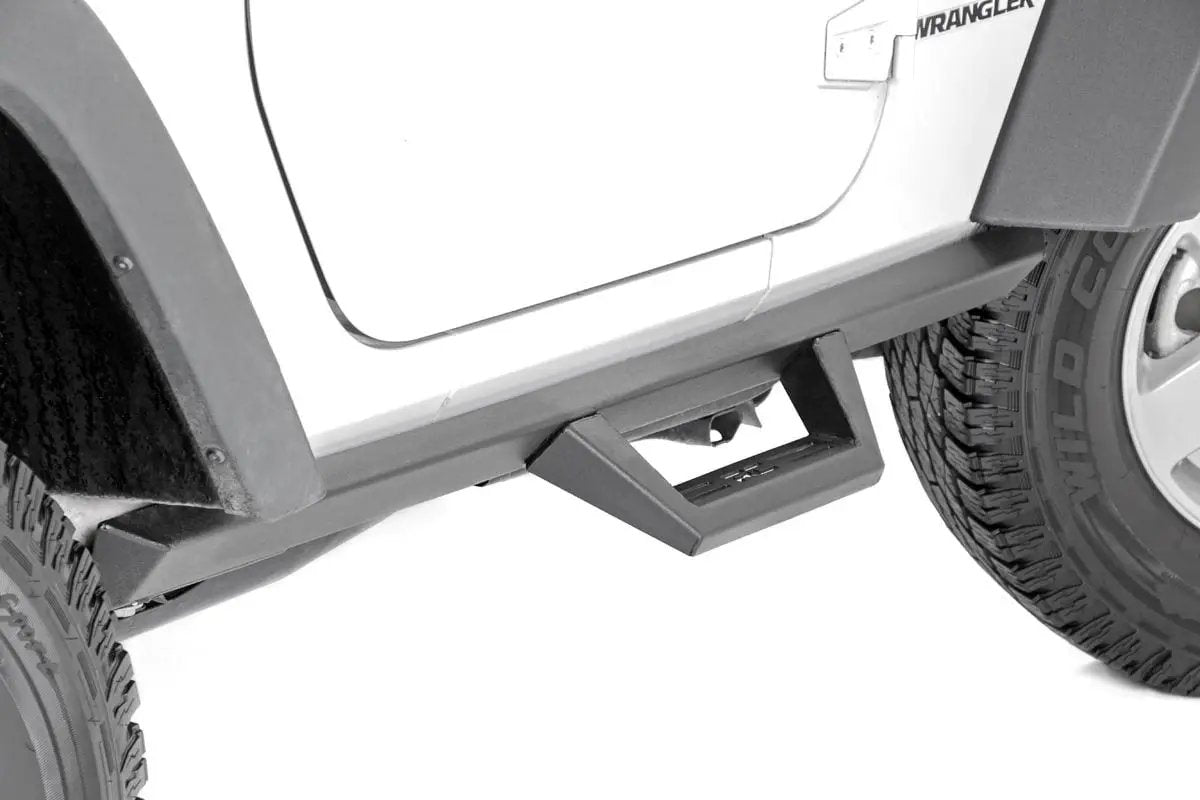 Rough Country Contoured Drop Steps | 2 Door | Jeep Wrangler JK 4WD (2007-2018) by Rough Country