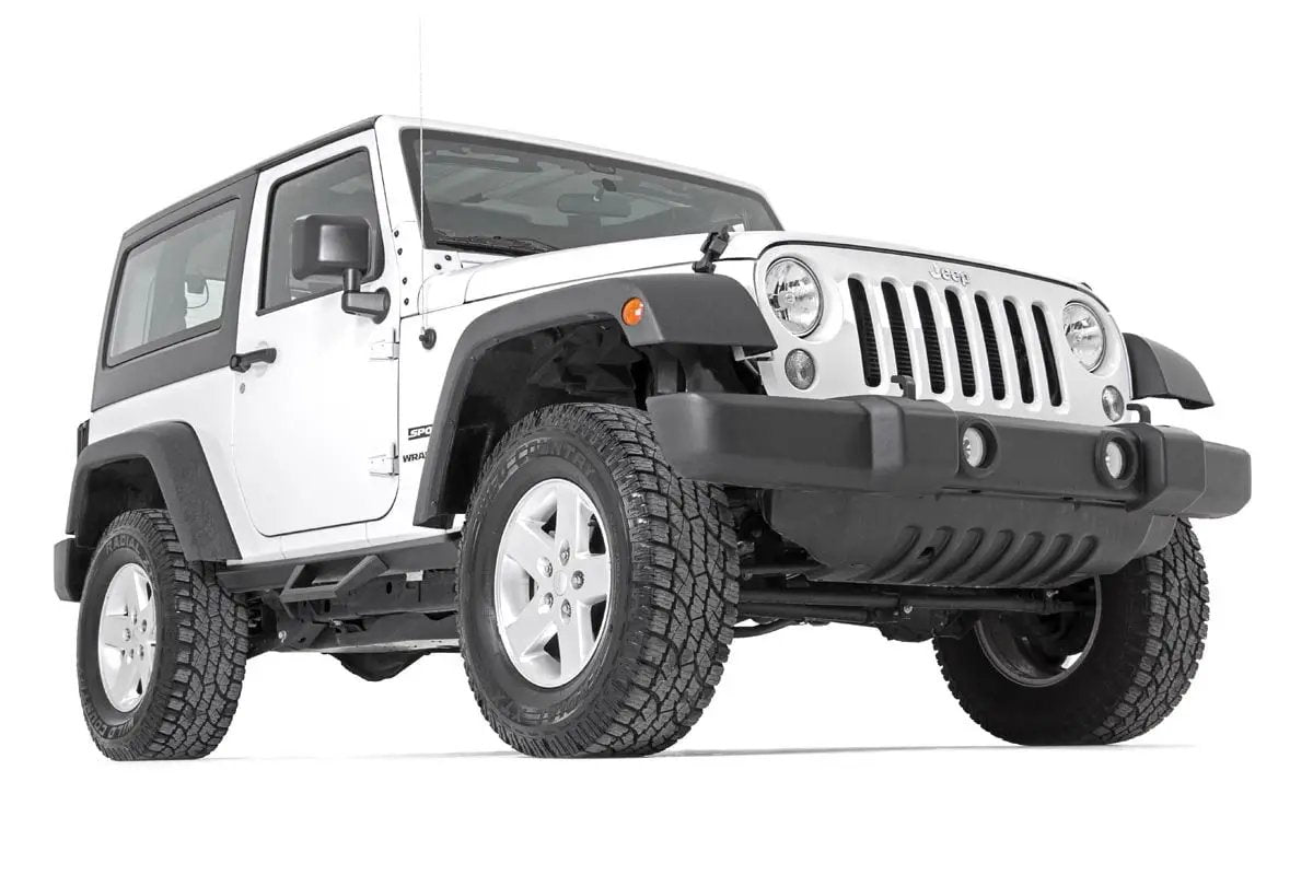 Rough Country Contoured Drop Steps | 2 Door | Jeep Wrangler JK 4WD (2007-2018) by Rough Country