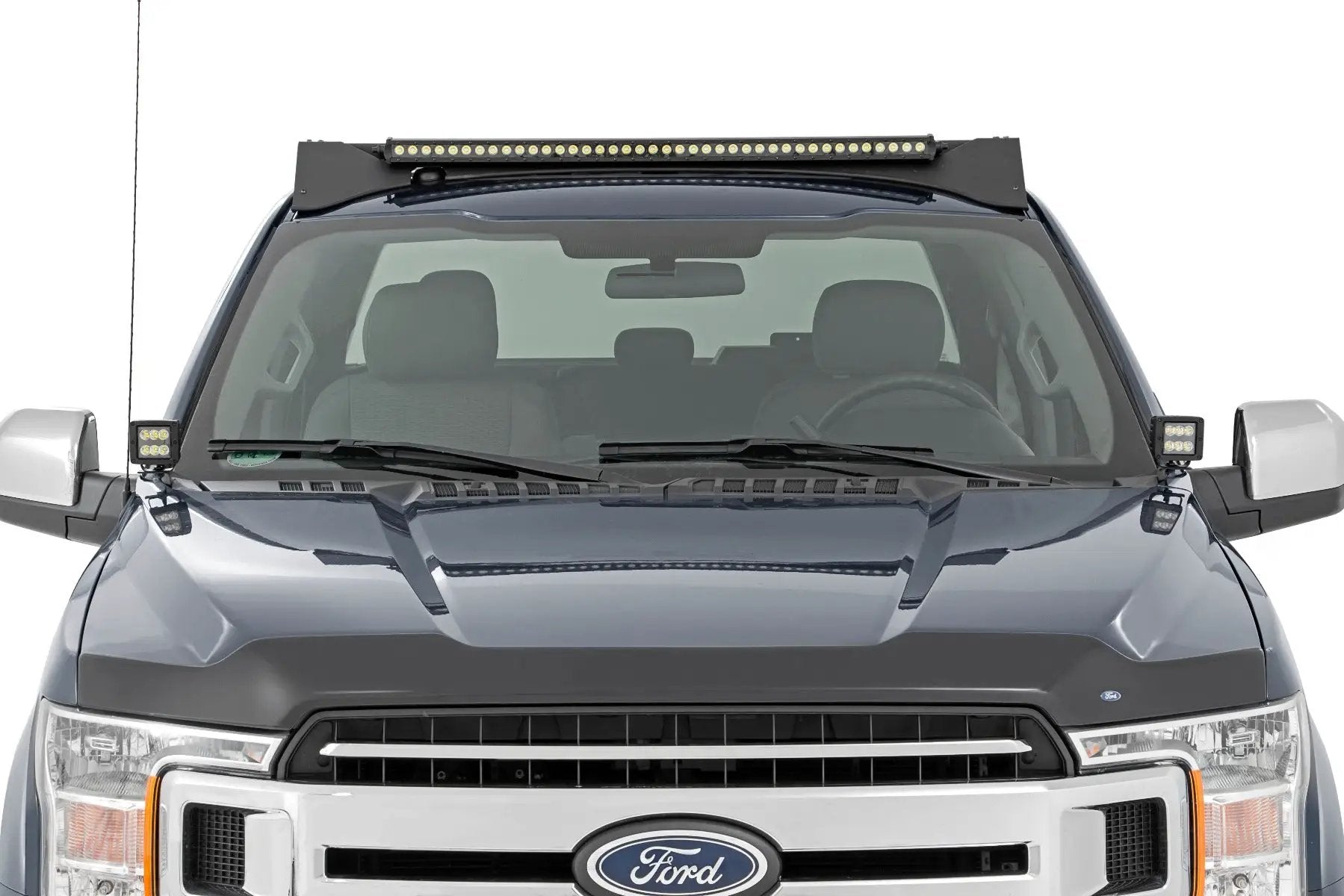 Rough Country LED Light Kit | Ditch Mount | 2" Black Pair | Spot | Ford F-150 (15-25)/F-150 Lightning (22-25) by Rough Country