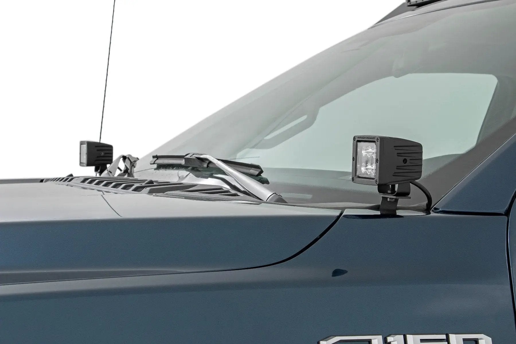 Rough Country LED Light Kit | Ditch | 2" Black Pair | Amber DRL | Ford F-150 (15-25)/F-150 Lightning (22-25) by Rough Country