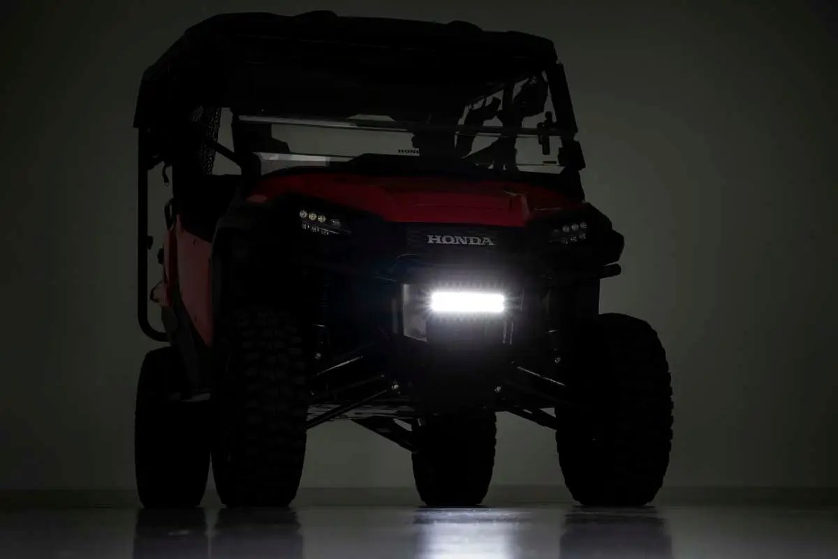 Rough Country LED Light Kit | Bumper Mount | 10" Black Slimline Pair | Honda Pioneer 1000 by Rough Country