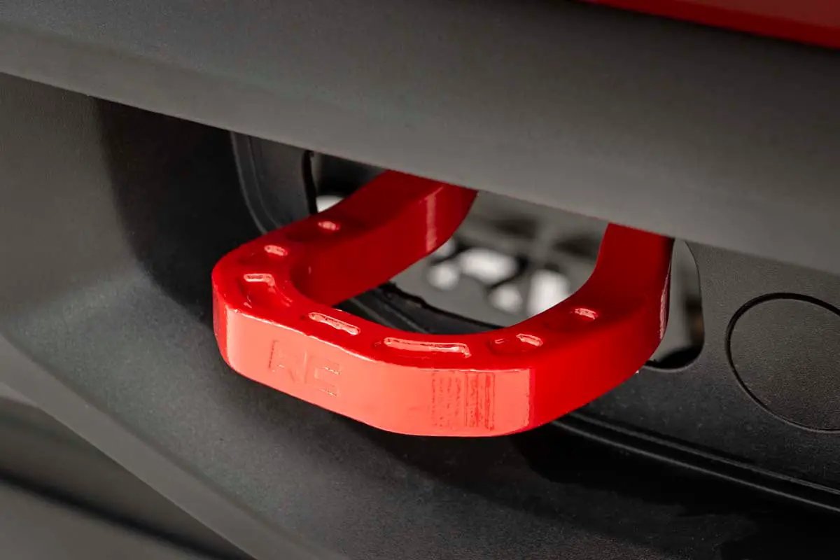 Rough Country Tow Hooks | Forged | Red | Chevy Silverado 1500 2WD/4WD (2019-2022) by Rough Country