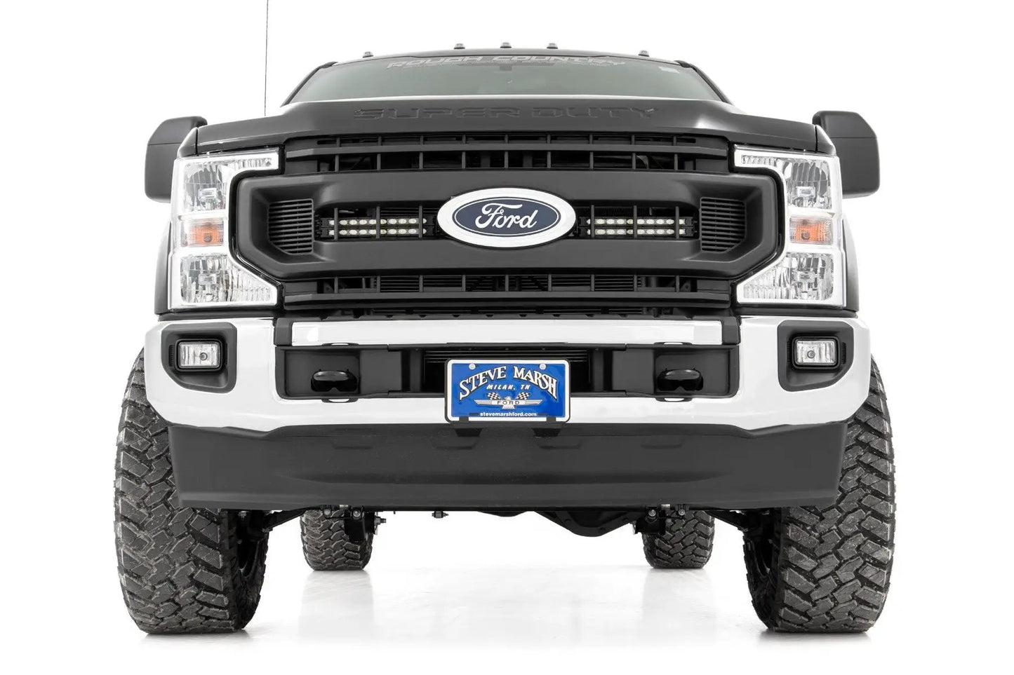 Rough Country LED Light Kit | Grille Mount | 10 Inch Black | Slimline | Ford F-250 Super Duty (20-22) by Rough Country