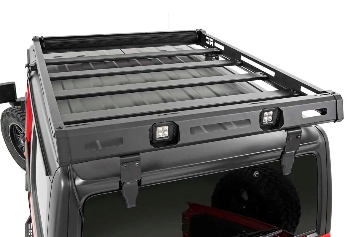 Rough Country Roof Rack | Black Series Lights | Jeep Wrangler JL (18-26)/Wrangler Unlimited (18-26) by Rough Country