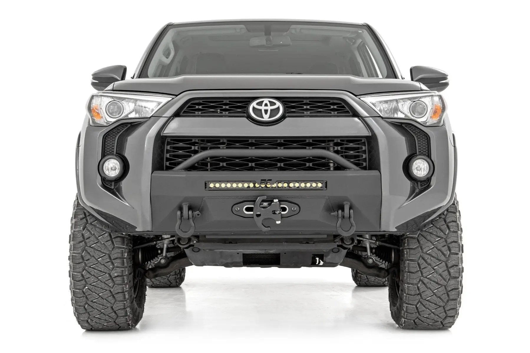 Rough Country Front Bumper | Hybrid | 20" Blk LED | Amber | Toyota 4Runner 2WD/4WD (14-24) by Rough Country