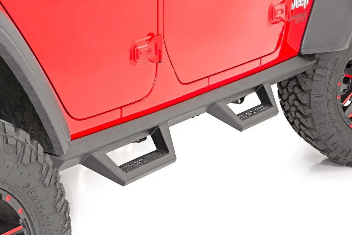 Rough Country Contoured Drop Steps | 4 Door | Jeep Wrangler JL (21-25)/Wrangler Unlimited (18-26) by Rough Country