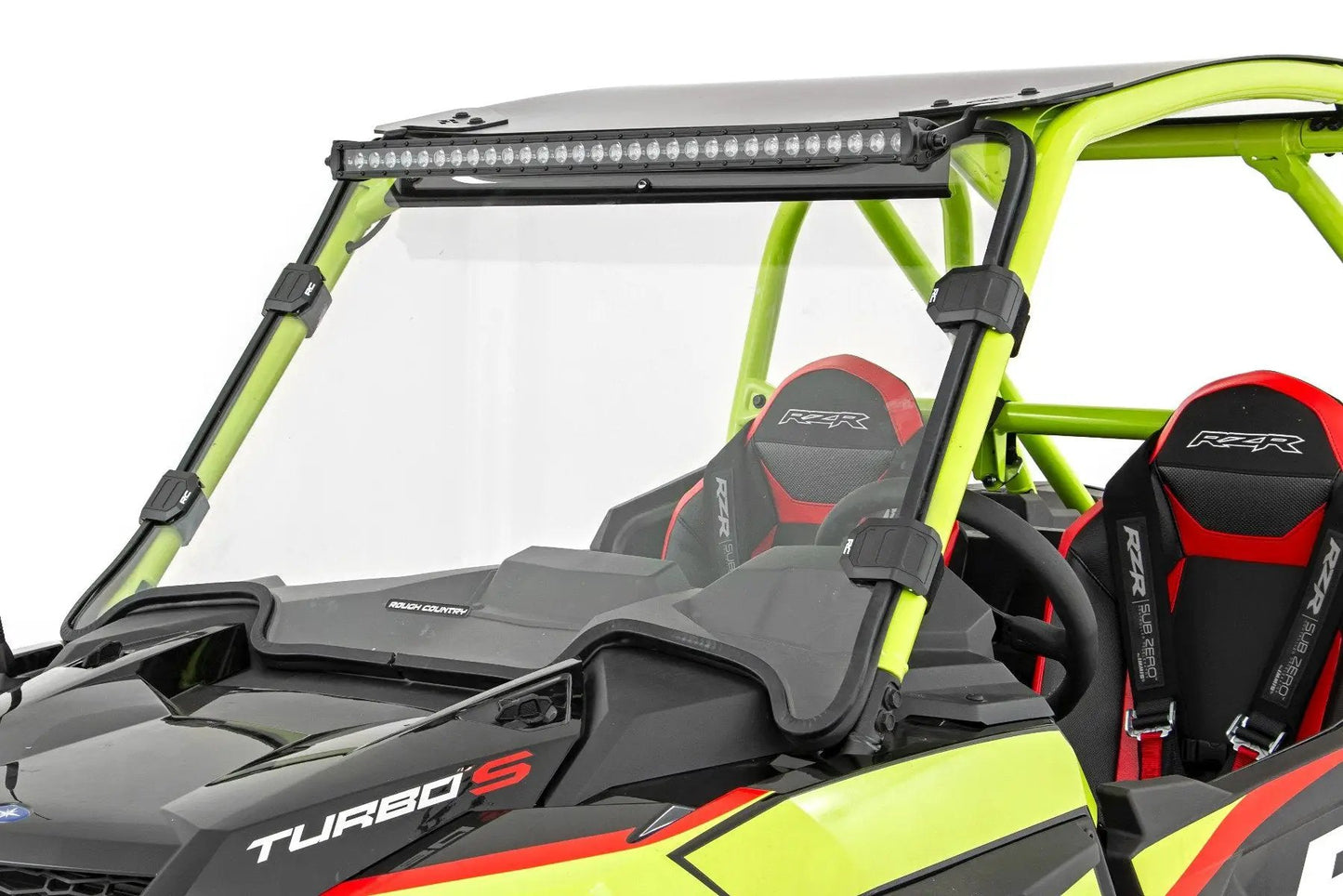 Rough Country LED Light Kit | 30 Inch Curved | Front Bracket | Black Series | Polaris RZR Turbo S4 by Rough Country