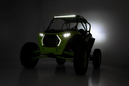 Rough Country LED Light Kit | 30 Inch Curved | Front Bracket | Black Series | Polaris RZR Turbo S4 by Rough Country