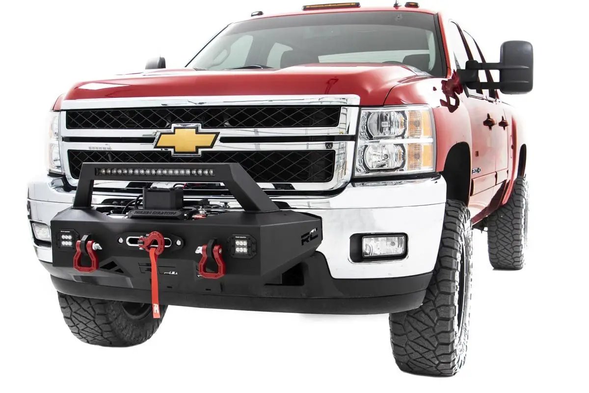 Rough Country EXO Winch Mount Kit | Chevy Silverado 2500 HD/3500 HD 2WD/4WD (2011-2019) by Rough Country