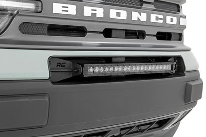 Rough Country LED Light Kit | Bumper Mount | 20" Black Single Row | Ford Bronco Sport (21-26) by Rough Country