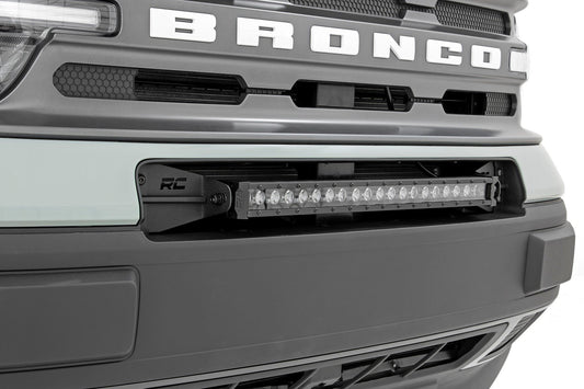 Rough Country LED Light Kit | Bumper Mount | 20" Black Single Row | Ford Bronco Sport (21-26)