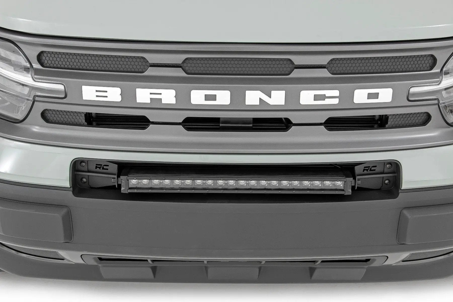 Rough Country LED Light Kit | Bumper Mount | 20" Black Single Row | Ford Bronco Sport (21-26) by Rough Country