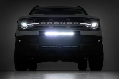Rough Country 20 Inch Black Series LED Light Bar | Single Row | Amber DRL by Rough Country