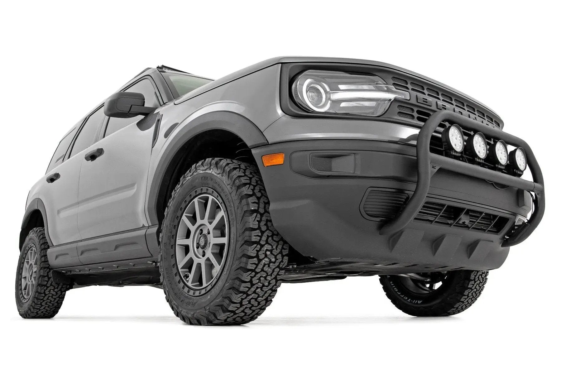 Rough Country Nudge Bar | 4 Inch Round Led (x4) | Ford Bronco Sport 4WD (2021-2024) by Rough Country