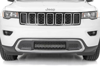 Rough Country LED Light Kit | Bumper Mount | 20" Chrome Dual Row | White DRL | Jeep Grand Cherokee WK2 (11-20) by Rough Country
