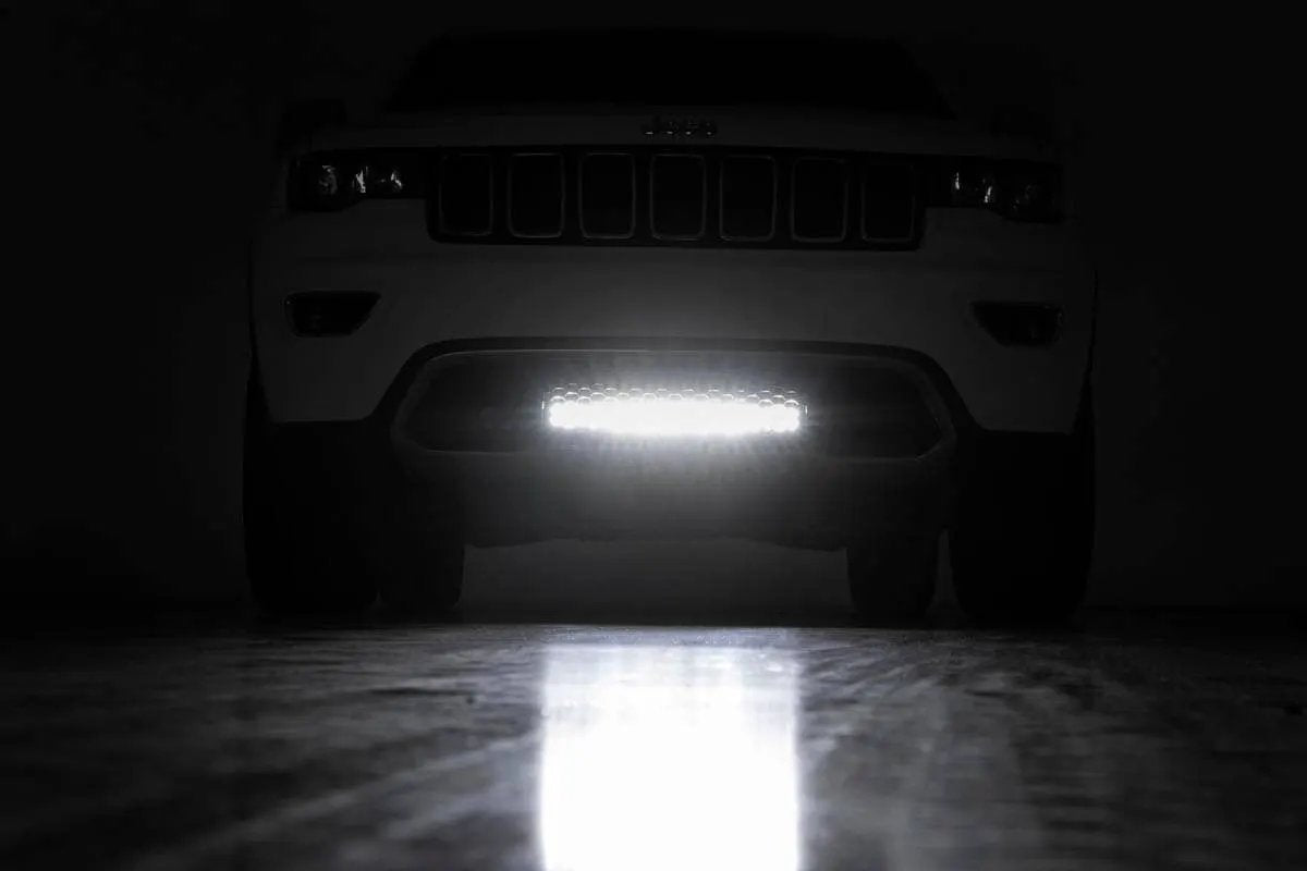 Rough Country LED Light Kit | Bumper Mount | 20" Black Dual Row | Jeep Grand Cherokee WK2 (11-20) by Rough Country