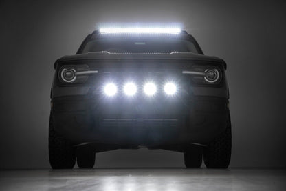 Rough Country Nudge Bar | 20 Inch Black Single Row LED | Ford Bronco Sport 4WD (2021-2024)