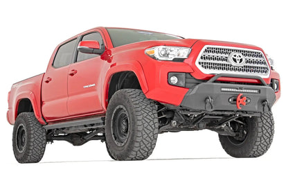 Rough Country Front Bumper | Hybrid | 20" Blk DRL LED | 9500S | Toyota Tacoma (16-23) by Rough Country