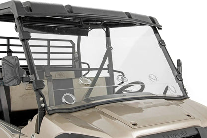 Rough Country Vented Full Windshield | Scratch Resistant | Kawasaki Mule PRO-FX by Rough Country