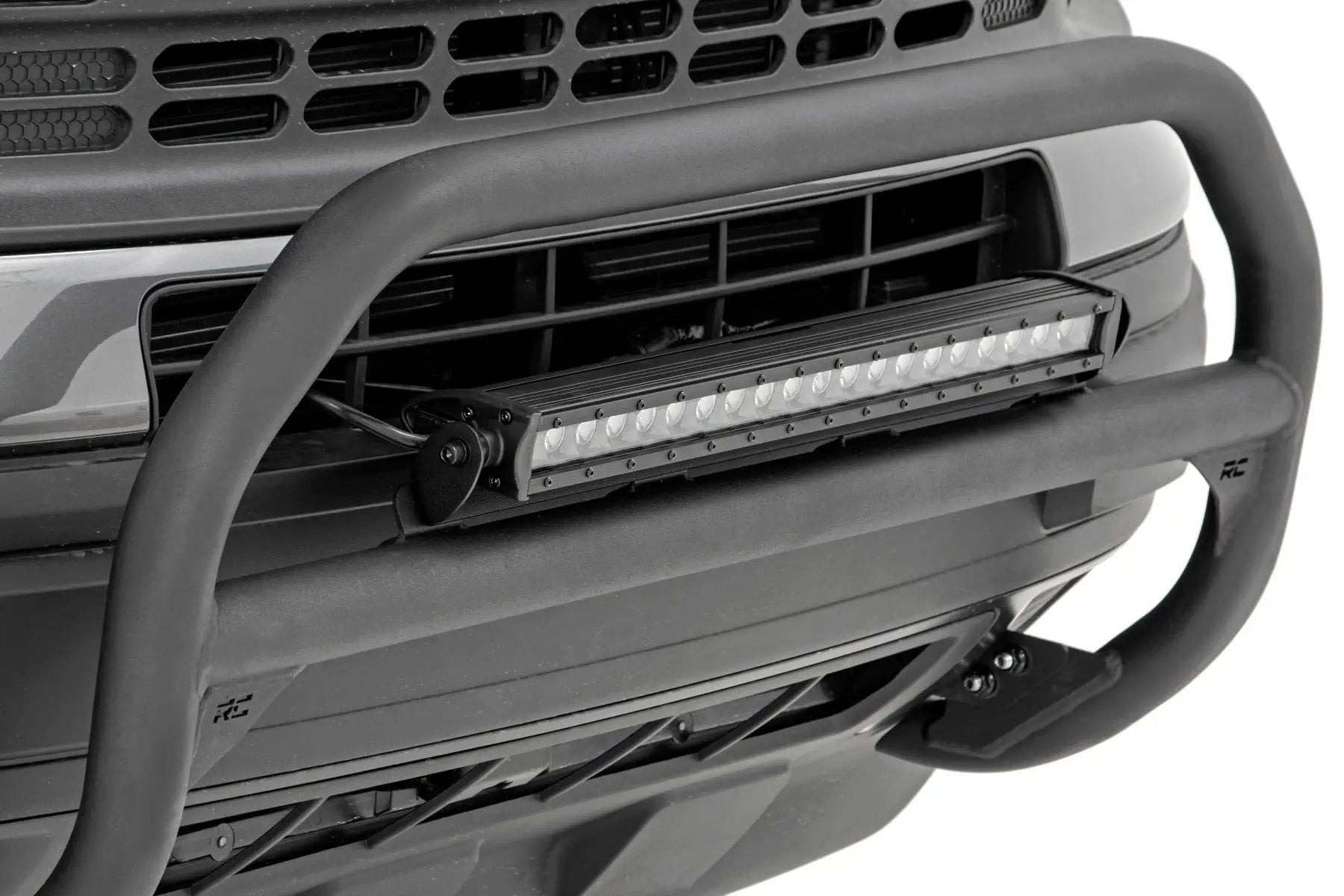 Rough Country Nudge Bar | 20 Inch Chrome Single Row LED | Ford Bronco Sport 4WD (2021-2024) by Rough Country