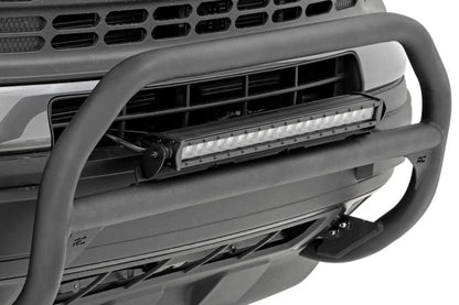 Rough Country Nudge Bar | 20 Inch Chrome Single Row LED | Ford Bronco Sport 4WD (2021-2024) by Rough Country