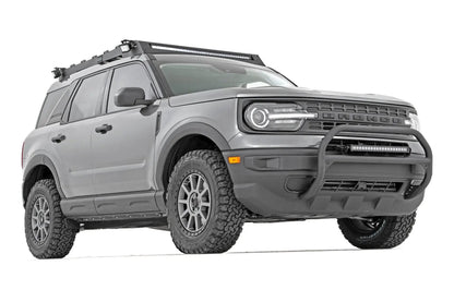 Rough Country Nudge Bar | 20 Inch Chrome Single Row LED | Ford Bronco Sport 4WD (2021-2024) by Rough Country