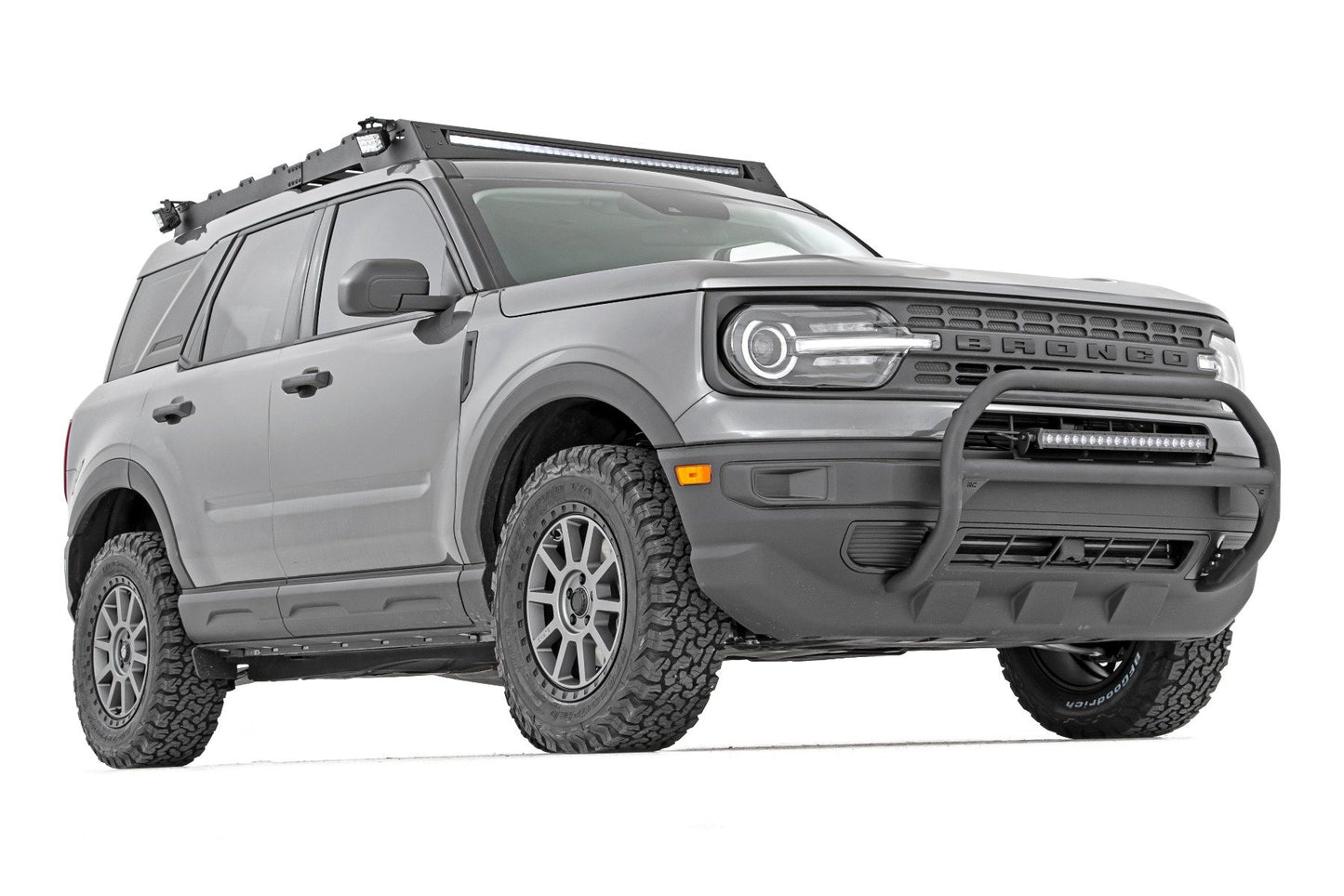Rough Country Nudge Bar | 20 Inch Black Single Row LED | Ford Bronco Sport 4WD (2021-2024)