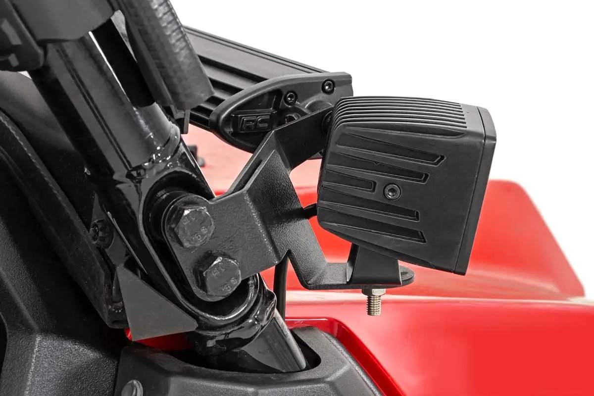Rough Country LED Light Kit | Cage Mount | 2" Black Pair | Amber DRL | Honda Pioneer 1000 by Rough Country