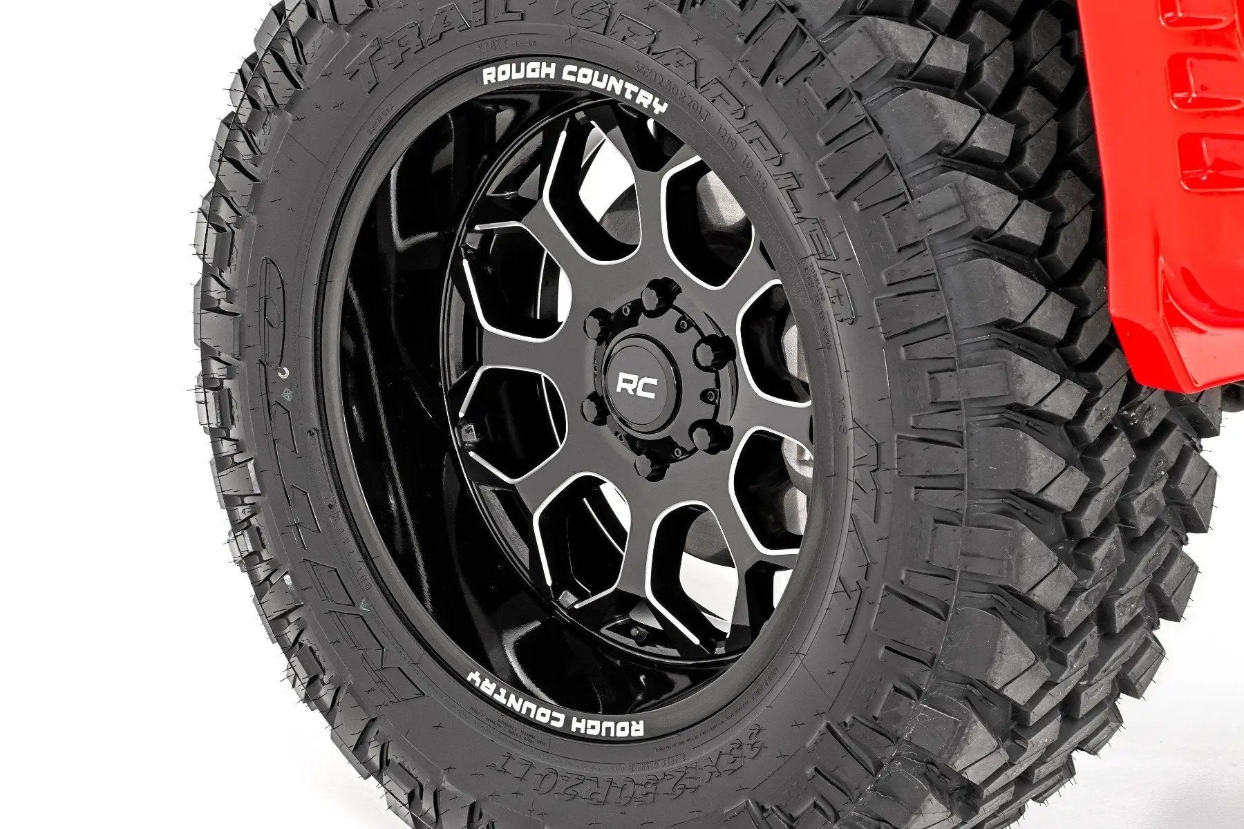 Rough Country 96 Series Wheel | One-Piece | Gloss Black | 20x10 | 6x5.5 | -19mm by Rough Country