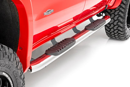 Estribos Ovalados Nerf | Acero Inoxidable | Cabina Doble | Chevy/GMC 1500/2500HD/3500HD (19-26)